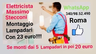 zoom immagine (Montaggio lampadario Torre Angela Roma 23 euro)