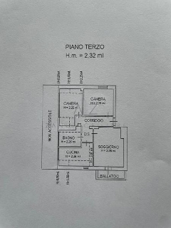 zoom immagine (Appartamento 90 mq, soggiorno, 2 camere, zona Caviola)